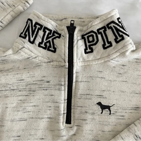 Pink Marled French Terry Cloth Pull-over Sweatshirt Size XS - Picture 5 of 11